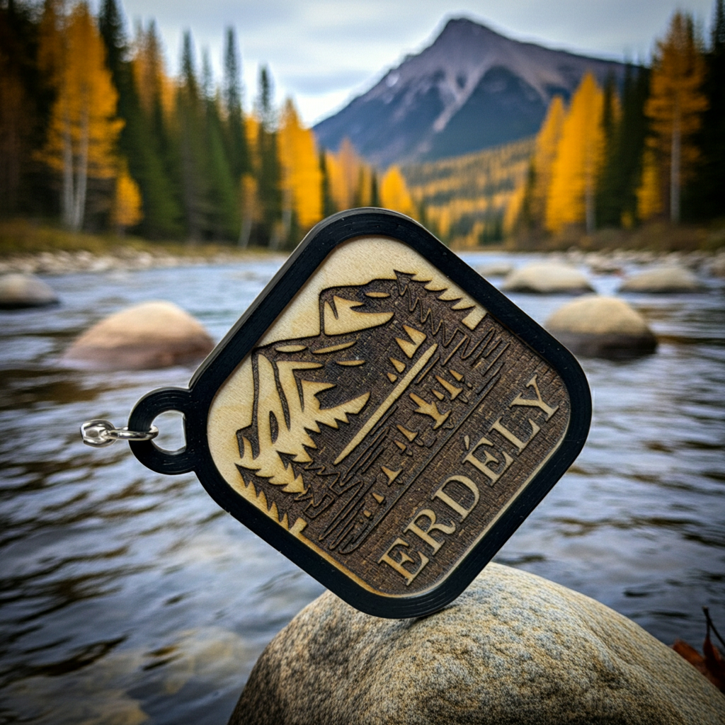 Erdély kulcstartó – Gyilkos-tó gravírozott fa kulcstartó